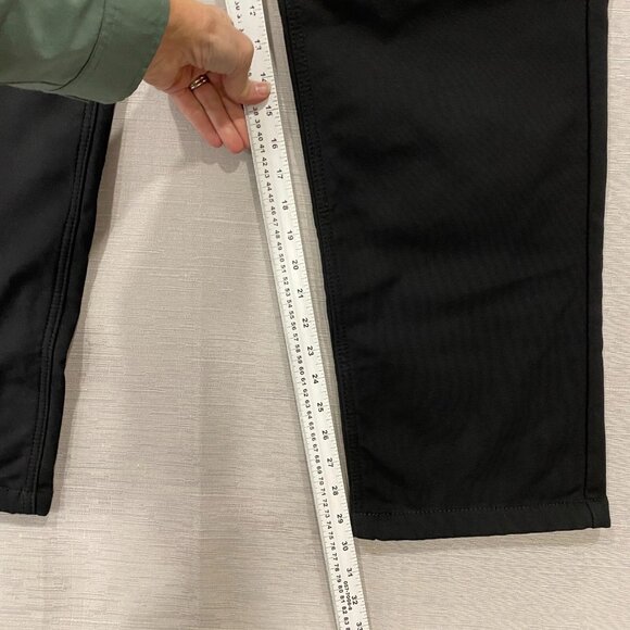 CAT Caterpillar Work Pants Mens 36 x 30 Black Canvas Fleece Lined Insulated - Picture 7 of 12